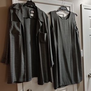 Professional 2 piece grey dress suit